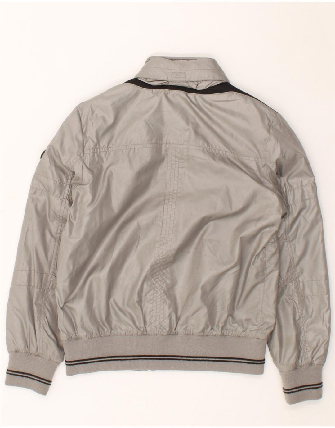 GEOX Boys Hooded Bomber Jacket 5-6 Years Grey Polyester Vintage Geox and Second-Hand Geox from Messina Hembry 