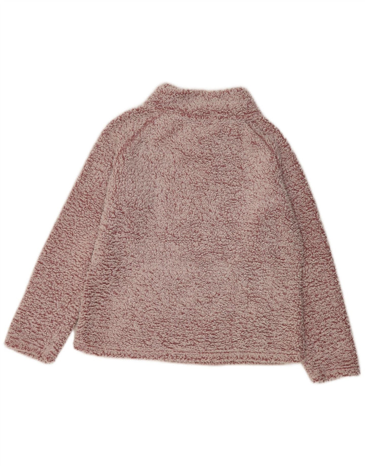 Maglione in pile da donna, vestibilità ampia, John Lewis, UK 14, poliestere rosa medio