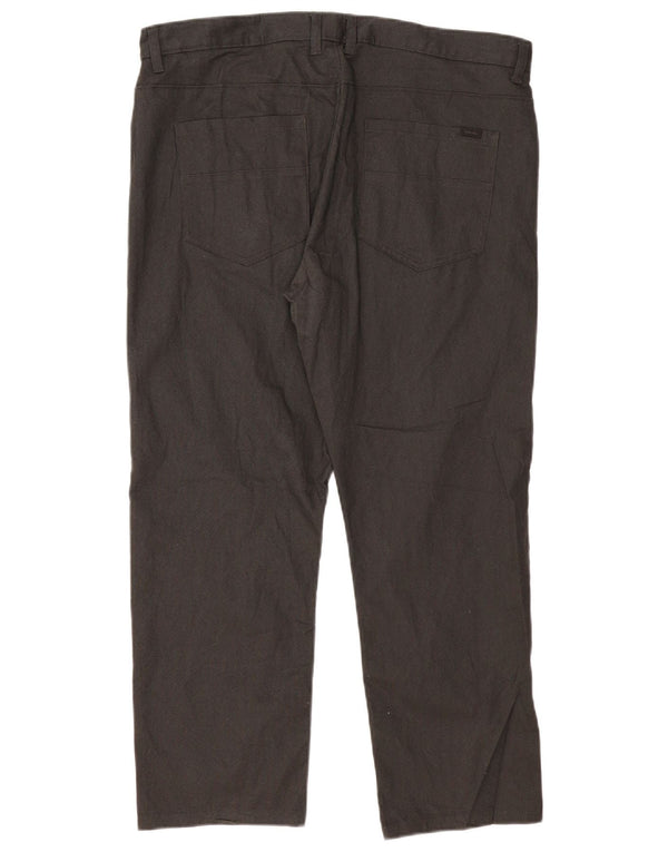 CALVIN KLEIN Pantaloni casual slim fit da uomo W36 L30 cotone nero