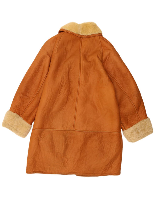 Cappotto Trussardi Donna Shearling UK 18 XL Pelle Beige