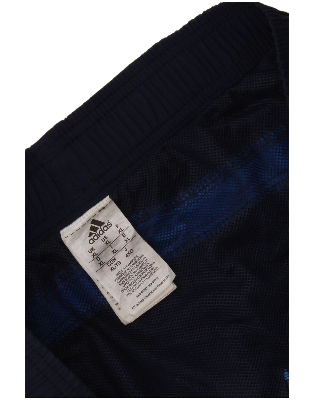 Pantaloncini da bagno da uomo Adidas XL in nylon blu navy