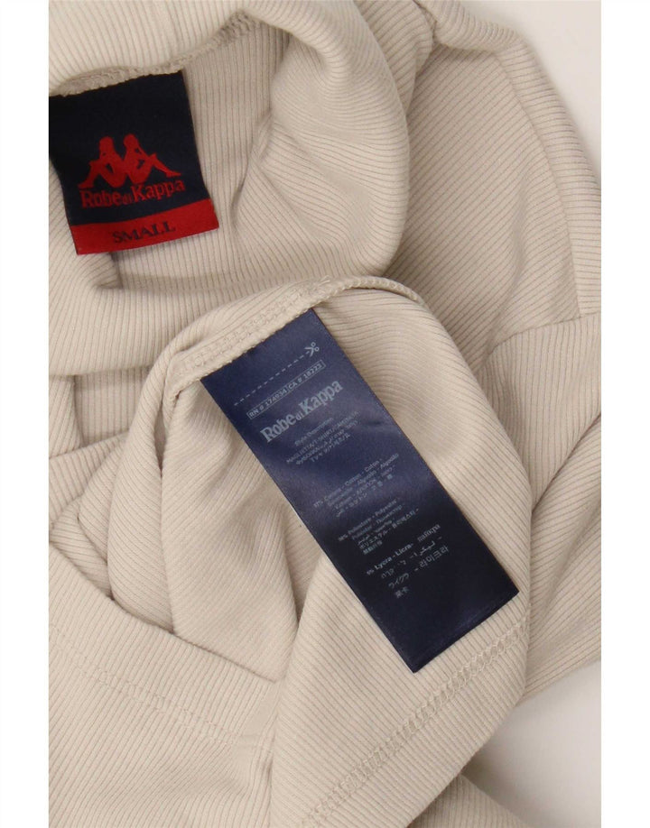Top Kappa da donna a maniche lunghe UK 10 piccolo in cotone beige