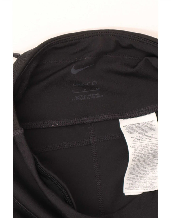 Leggings Nike Dri Fit da donna UK 8 Small Nero Colourblock Poliestere