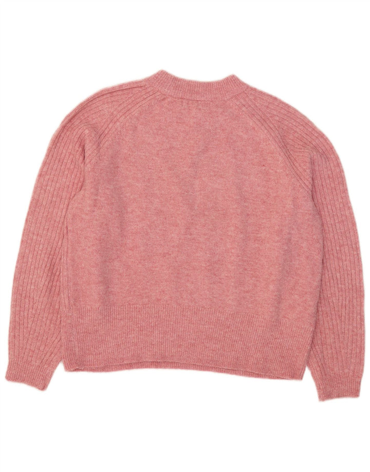 Maglione maglione girocollo da donna Marks & Spencer UK 14 Acrilico rosa medio