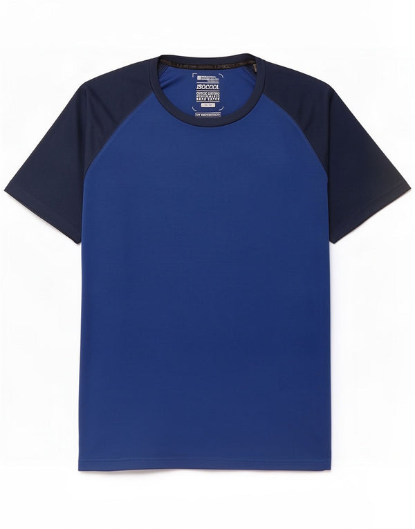 T-shirt da uomo Mountain Warehouse Top XL Poliestere a blocchi di colore blu