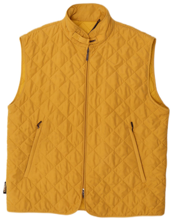 Gilet trapuntato da uomo Husky UK 40 grande poliestere giallo