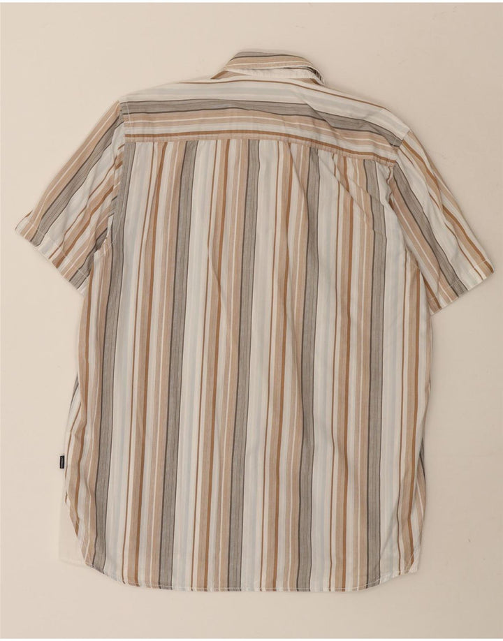 Camicia a maniche corte da uomo Lerros in cotone a righe multicolore medio