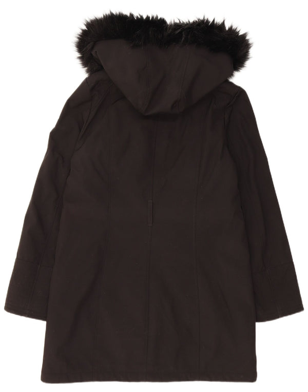 Giacca Parka con cappuccio da donna Dkny UK 10 piccola poliestere nero