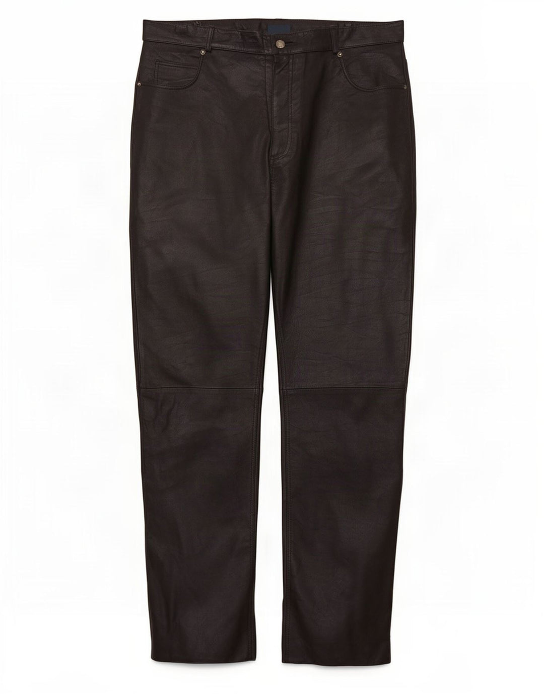 Pantaloni dritti in pelle da uomo Arizona W36 L32 neri