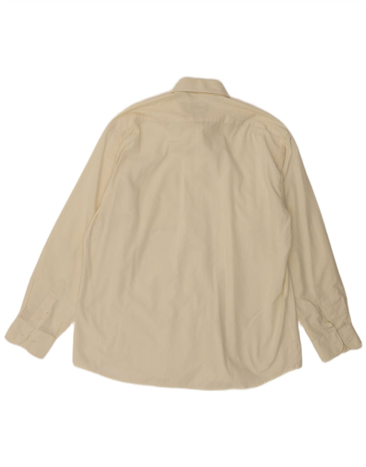 Camicia da uomo PIERRE CARDIN taglia 42 16 1/2 grande cotone bianco sporco