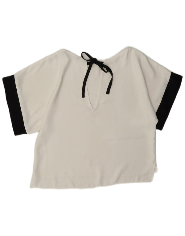 Camicetta oversize da donna Zara UK 6 XS Colorblock bianco