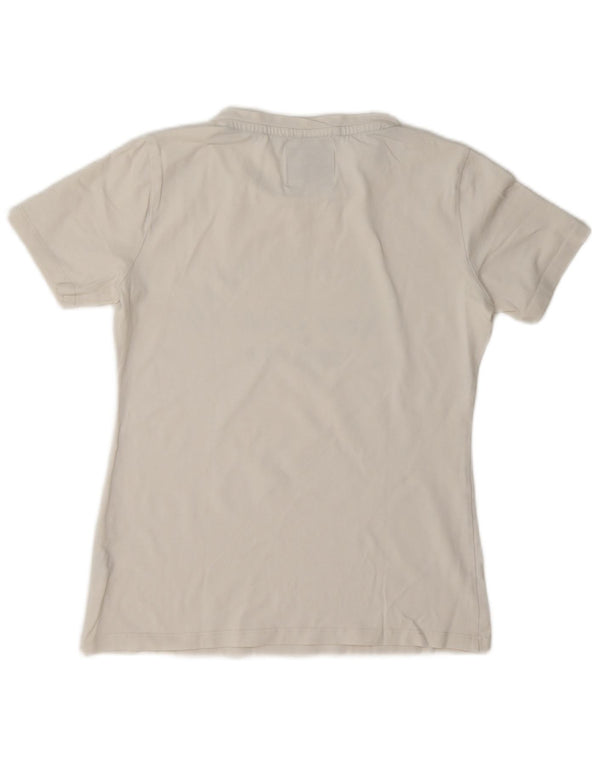 T-shirt grafica da donna Champion Top UK 12 cotone bianco medio