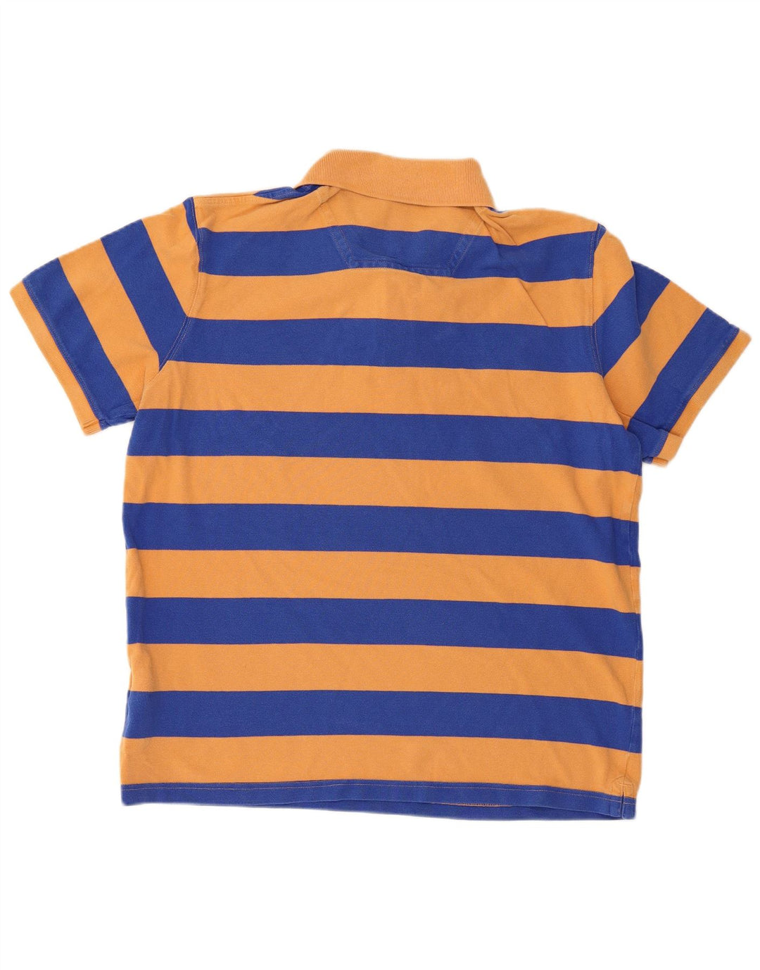 TIMBERLAND Mens Polo Shirt Large Blue Striped Cotton