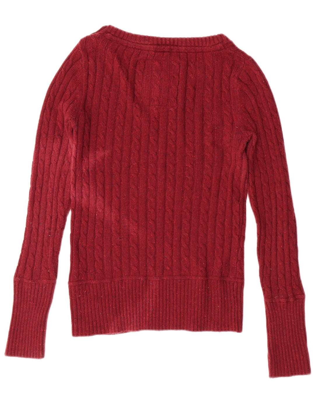 Maglione maglione da donna con scollo a barca SUPERDRY UK 10 piccolo cotone bordeaux