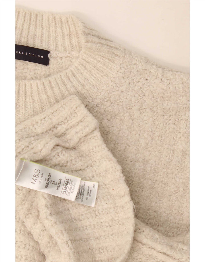 Maglione a collo alto corto da donna Marks & Spencer UK 14 Beige medio