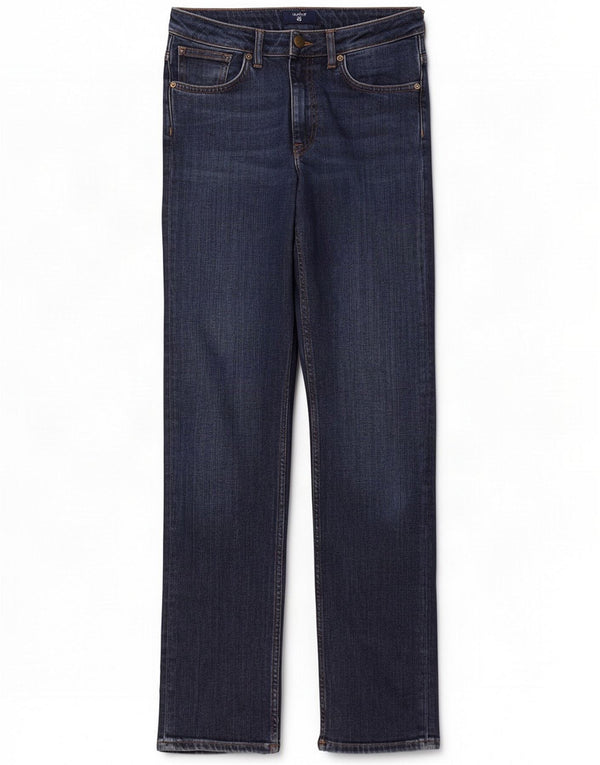 Gant Jeans dritti regolari da donna W30 L32 Cotone blu navy