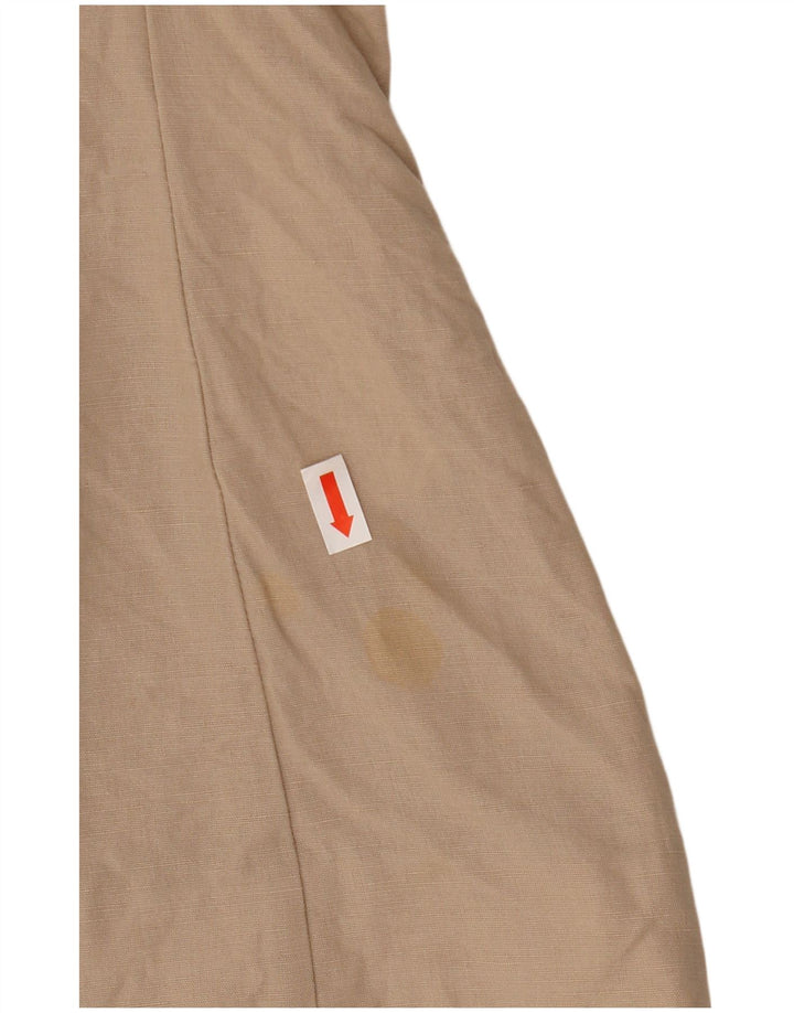 Giacca blazer da donna a 1 bottone Armani UK 10 piccola in cotone beige