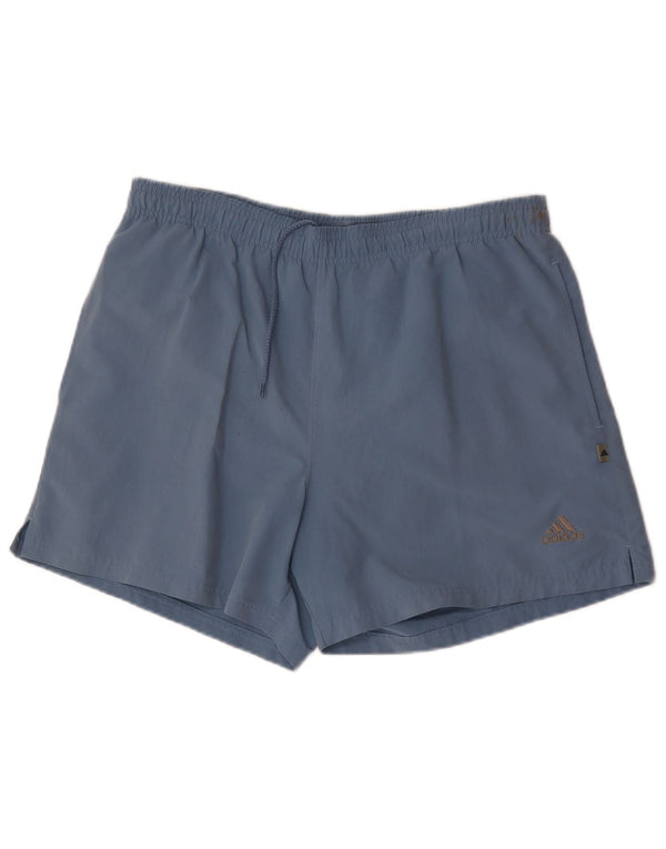 Pantaloncini sportivi Adidas da uomo grandi in poliestere blu