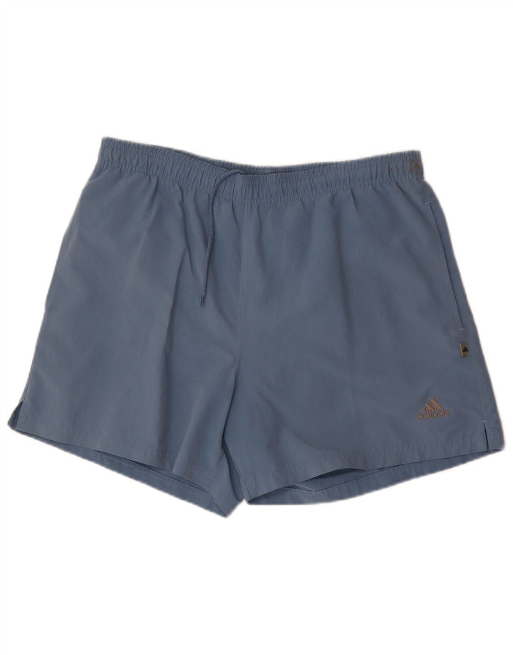Pantaloncini sportivi Adidas da uomo grandi in poliestere blu