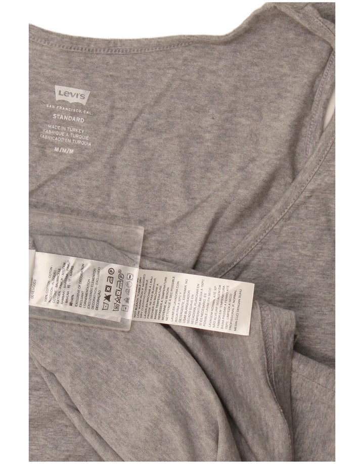 Canotta standard da uomo Levi's in cotone chiazzato grigio medio