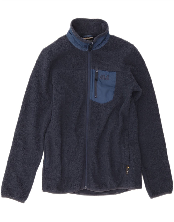 JACK WOLFSKIN Giacca in pile da bambino 13-14 anni Blu navy Colourblock