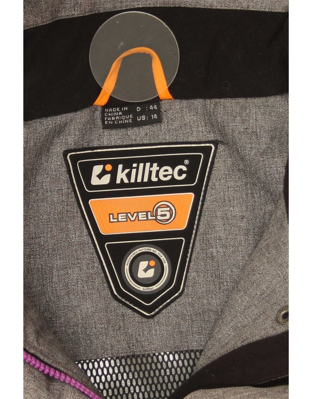 Giacca a vento con cappuccio da donna Killtec IT 44 Medium Grey Colourblock