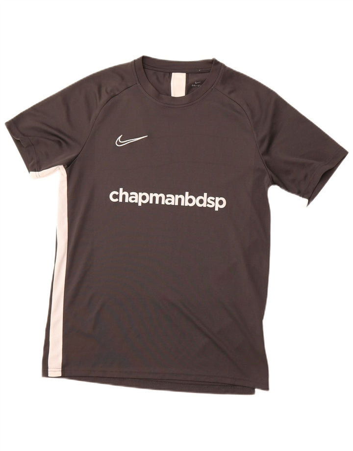T-shirt grafica da uomo NIKE Top grande in poliestere color block grigio