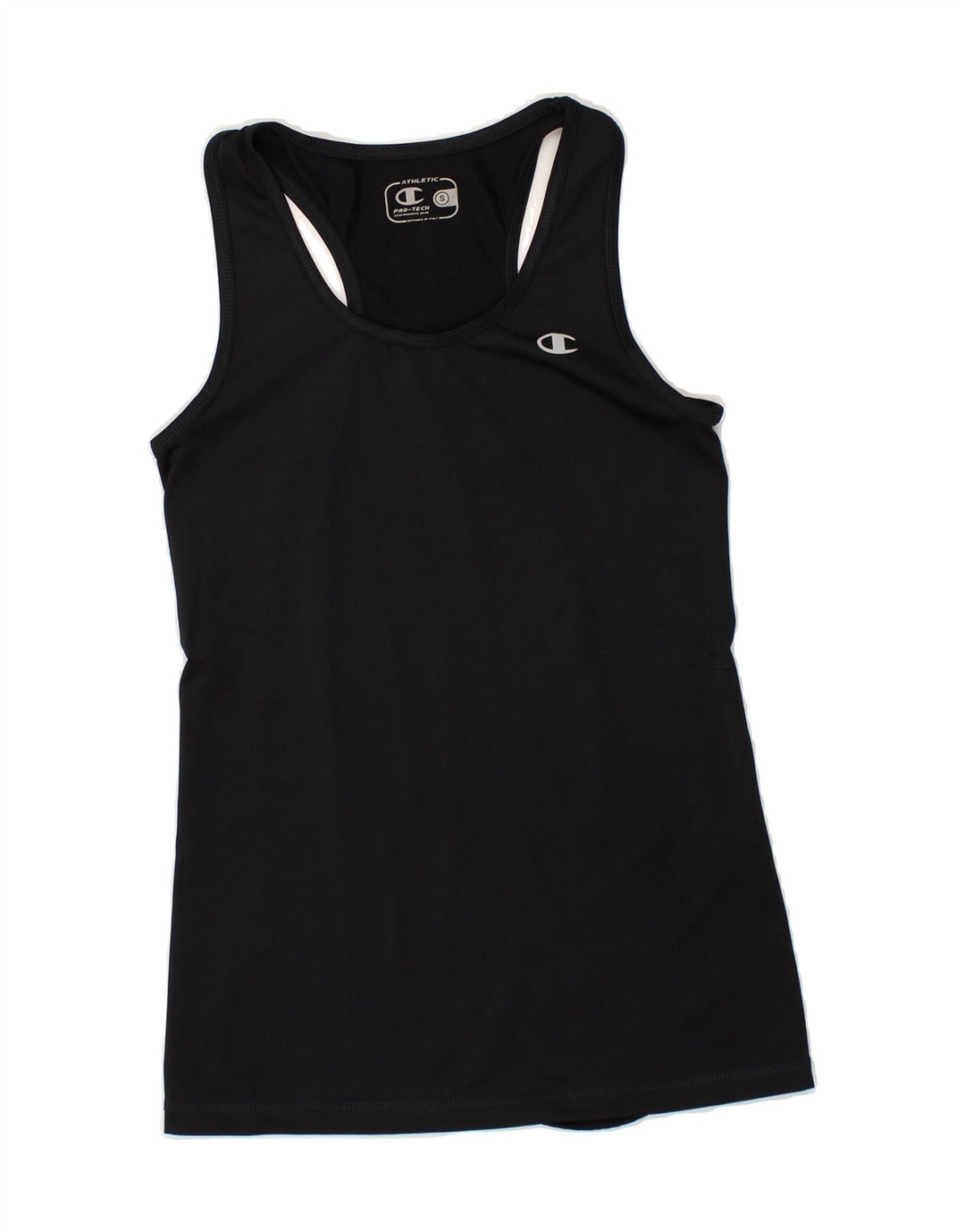 CHAMPION Womens Vest Top UK 8 Small Black | Vintage Champion | Thrift | Second-Hand Champion | Used Clothing | Messina Hembry 