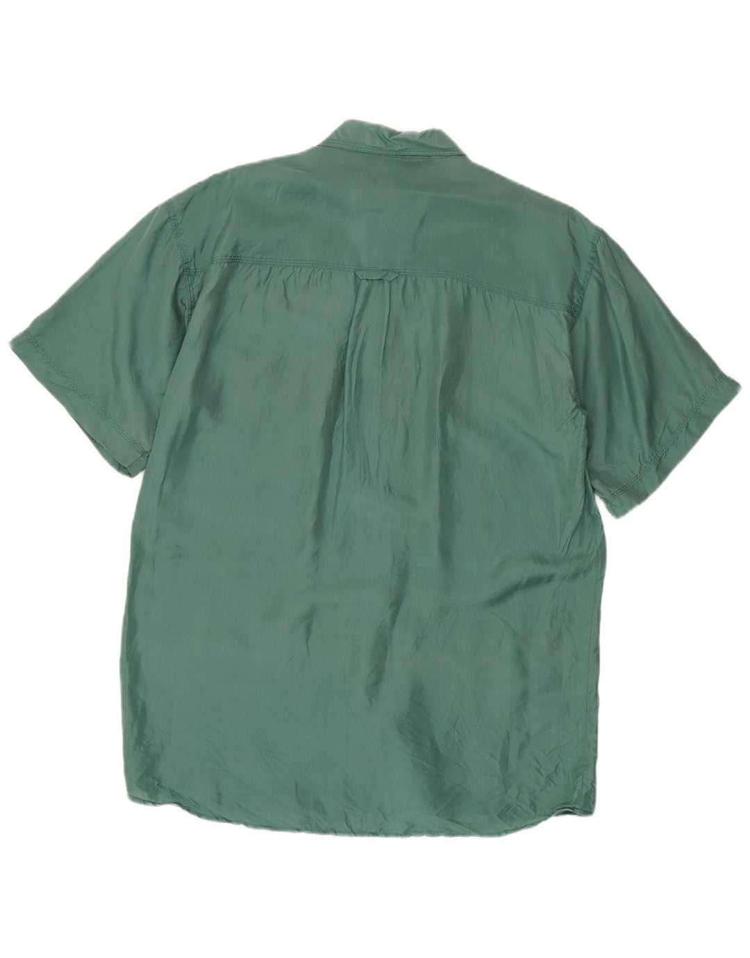 Camicia a maniche corte da uomo Vinci piccola in seta verde