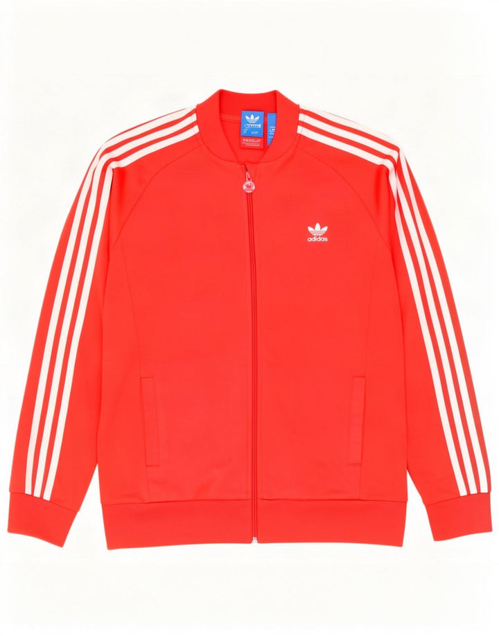 Giacca Top della tuta da ragazzo Adidas 14-15 anni in poliestere rosso
