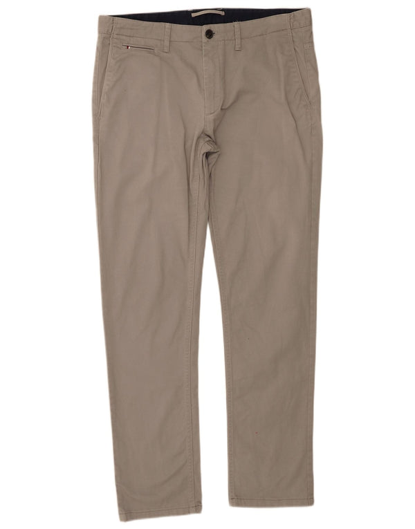 Pantaloni chino dritti da uomo Zara EU 44 Large W34 L31 Grigio