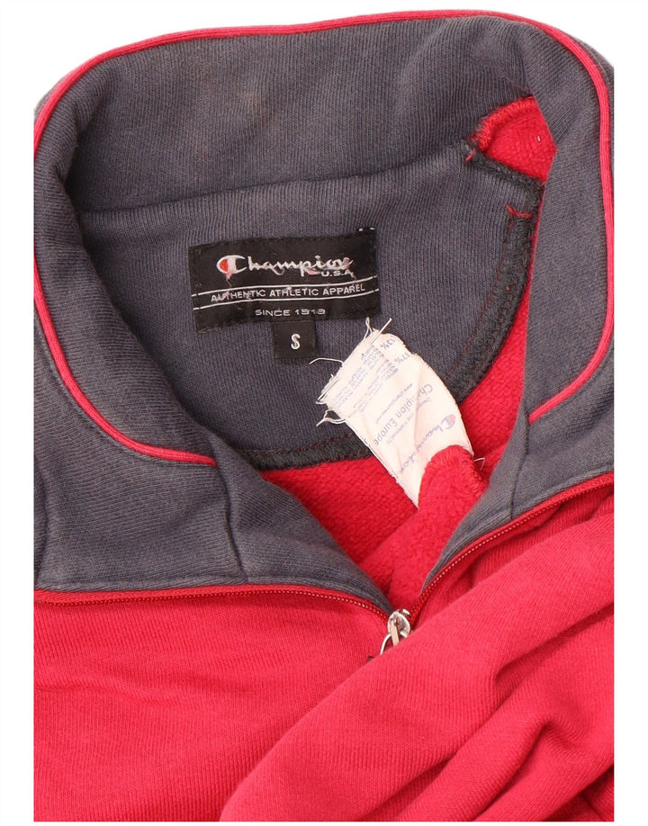 Giacca da ginnastica oversize da donna Champion UK 10 piccola in cotone rosso