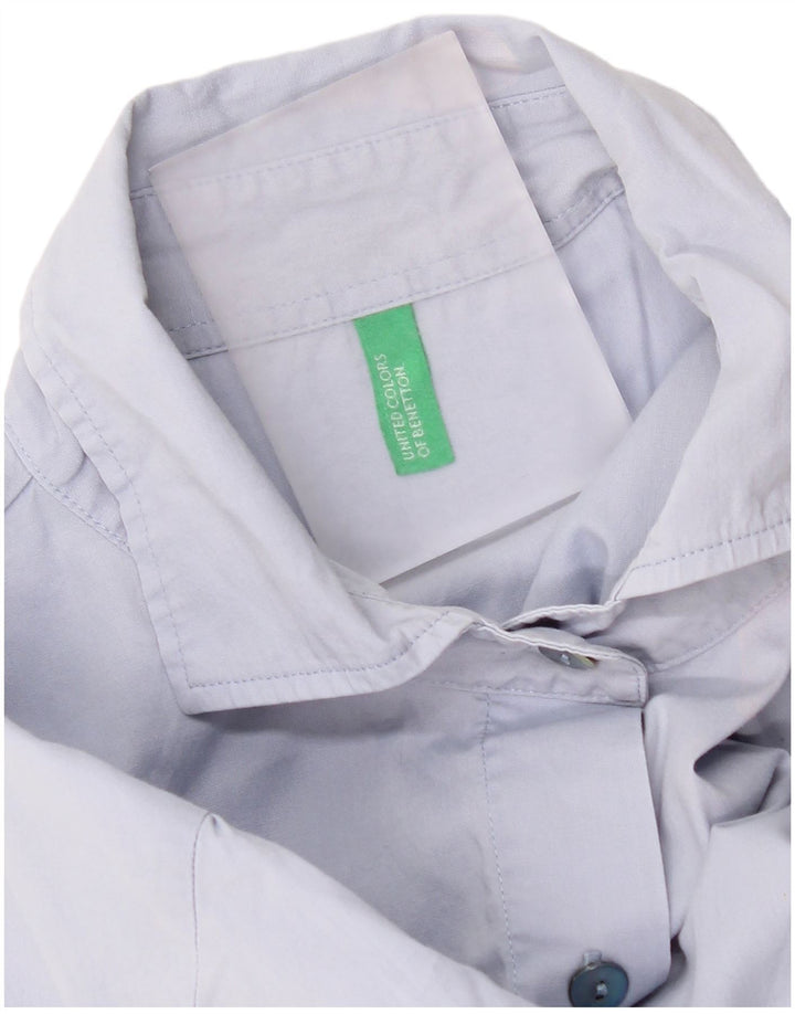 Camicia a maniche corte da donna Benetton UK 12 Blu medio