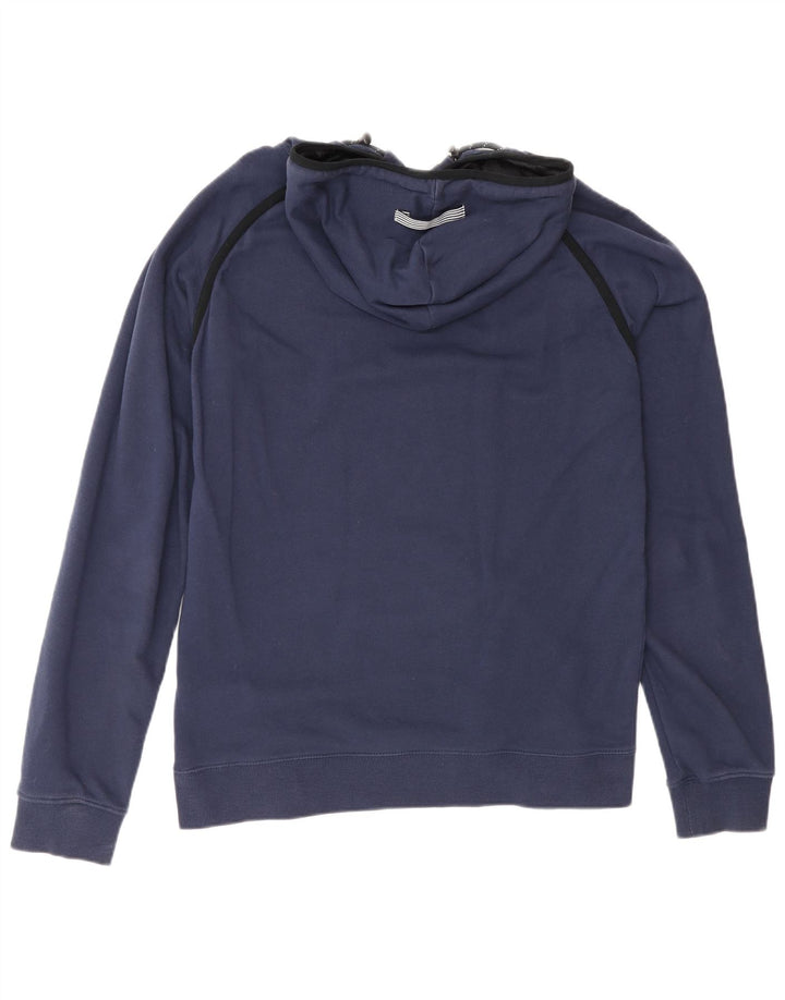 Felpa con cappuccio da uomo Kappa grande in cotone blu navy