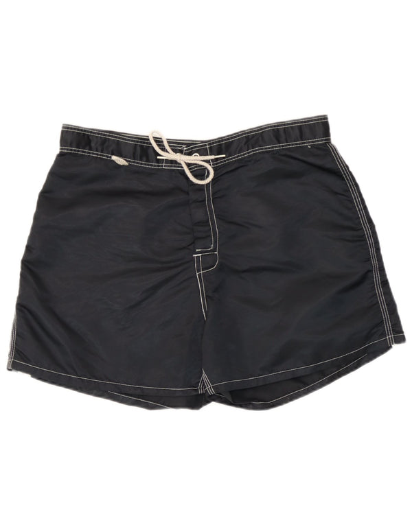 Pantaloncini da bagno da uomo Sundek nylon medio a righe nere