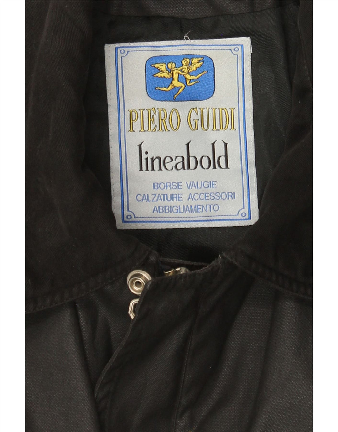Giacca da uomo in cotone cerato Piero Guidi UK 40 grande nera