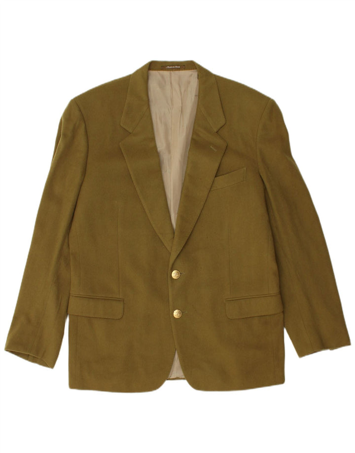 NERVESA Mens 2 Button Blazer Jacket IT 48 Medium Khaki Wool