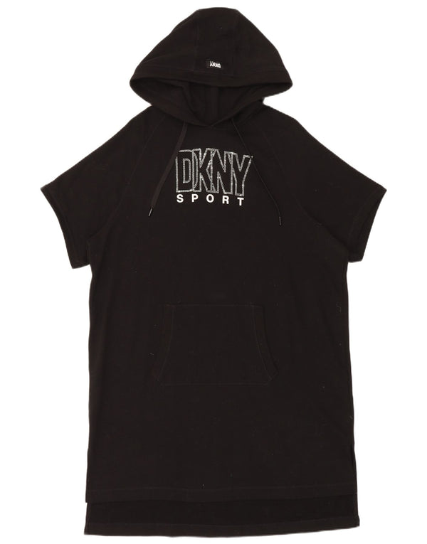 Abiti con cappuccio oversize grafici da donna Dkny UK 6 XS cotone nero