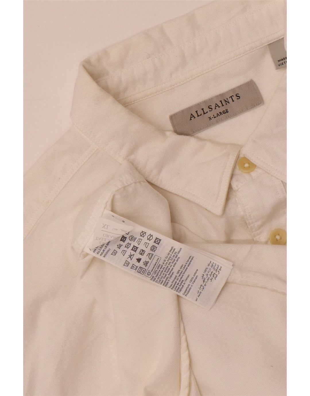 Camicia da uomo ALL SAINTS XL in cotone bianco