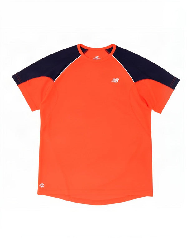T-shirt da uomo New Balance Top XL rosso in poliestere color block