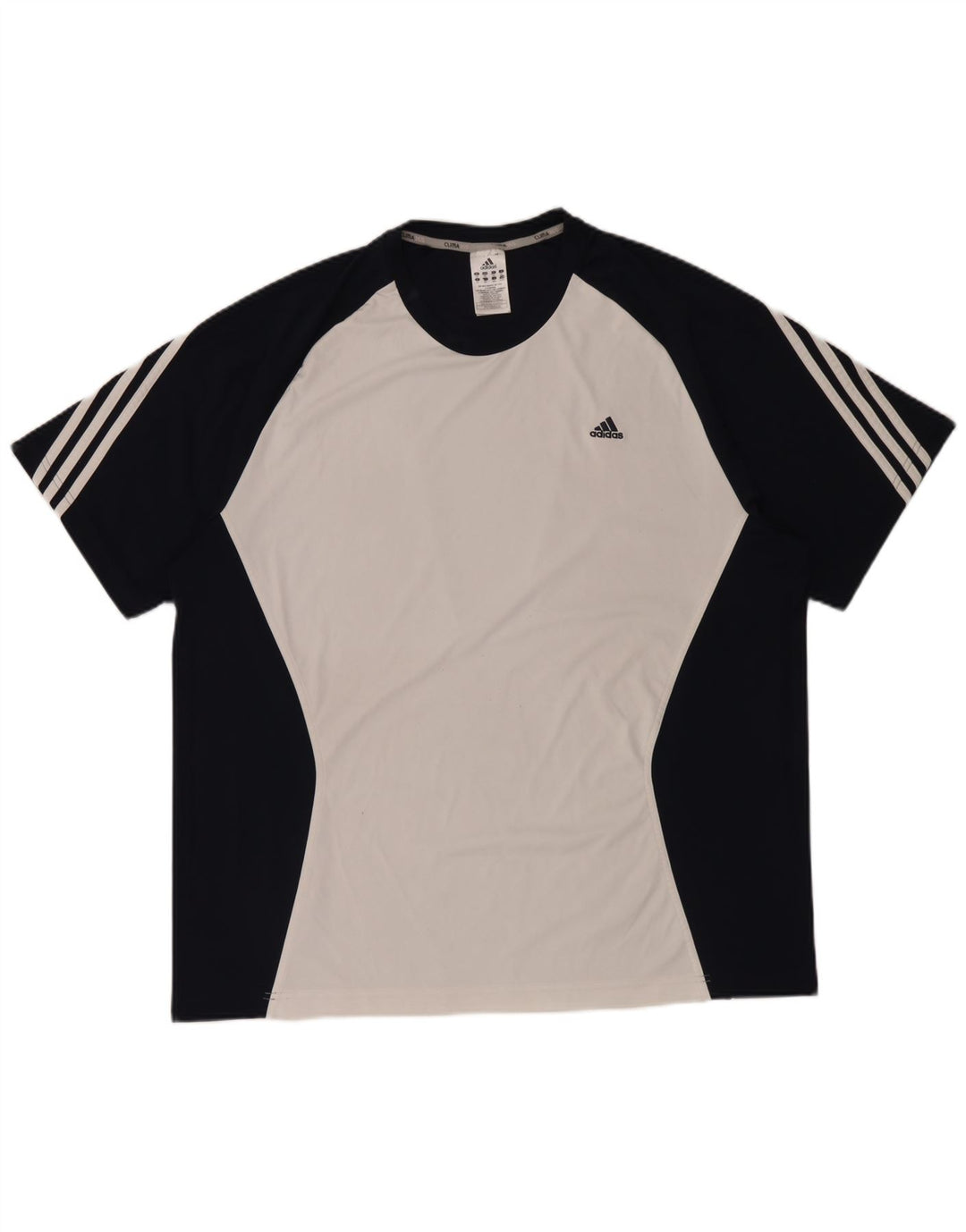 T-shirt Adidas Clima 365 da uomo 2XL poliestere color block bianco