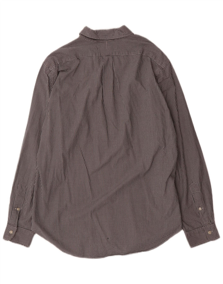 Camicia Ralph Lauren da uomo dalla vestibilità classica, grande in cotone a quadretti nero