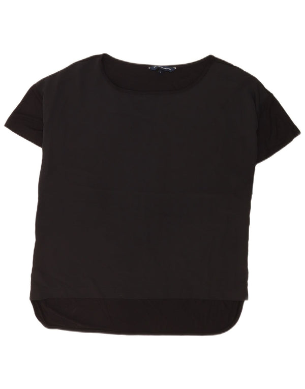 Top camicetta da donna French Connection UK 16 grande viscosa nera
