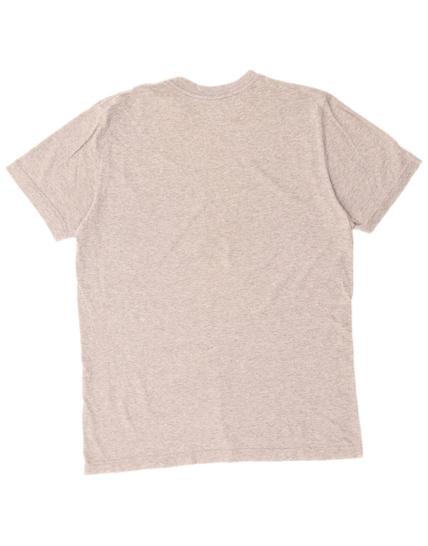 T-shirt grafica Nike da uomo con vestibilità regolare, top in cotone mélange grigio medio