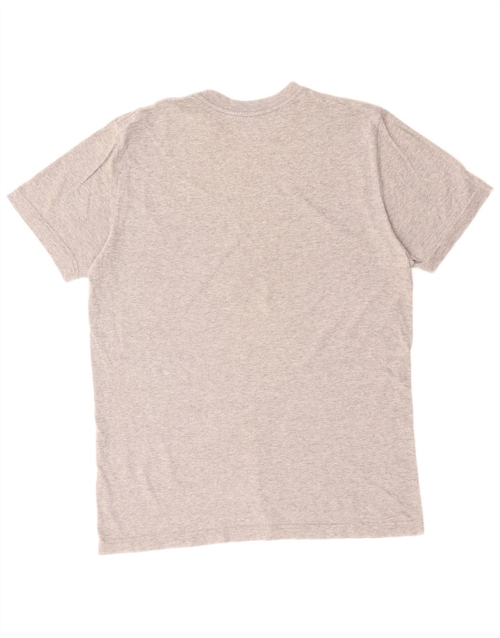 T-shirt grafica Nike da uomo con vestibilità regolare, top in cotone mélange grigio medio
