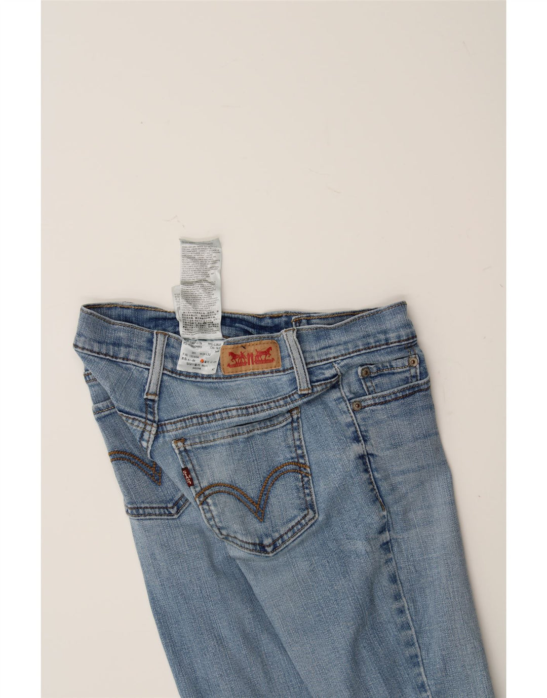 LEVI'S Womens 524 Skinny Jeans W24 L32 Blue Cotton Vintage Levi's and Second-Hand Levi's from Messina Hembry 