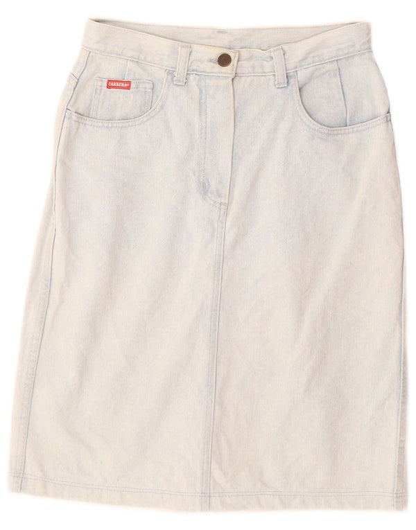 Gonna di jeans a vita alta da donna Carrera IT 46 Large W28 Blu Cotone