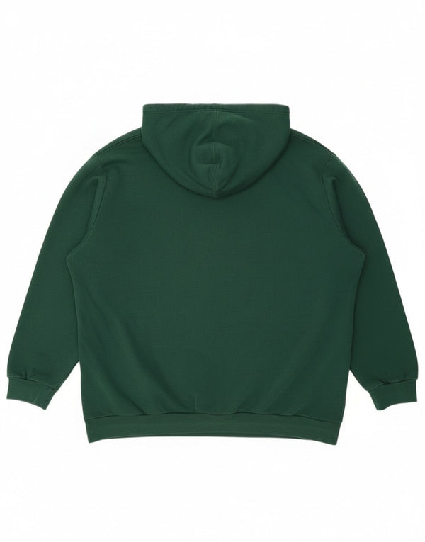 Maglione con cappuccio e zip da uomo Adidas 2XL cotone verde