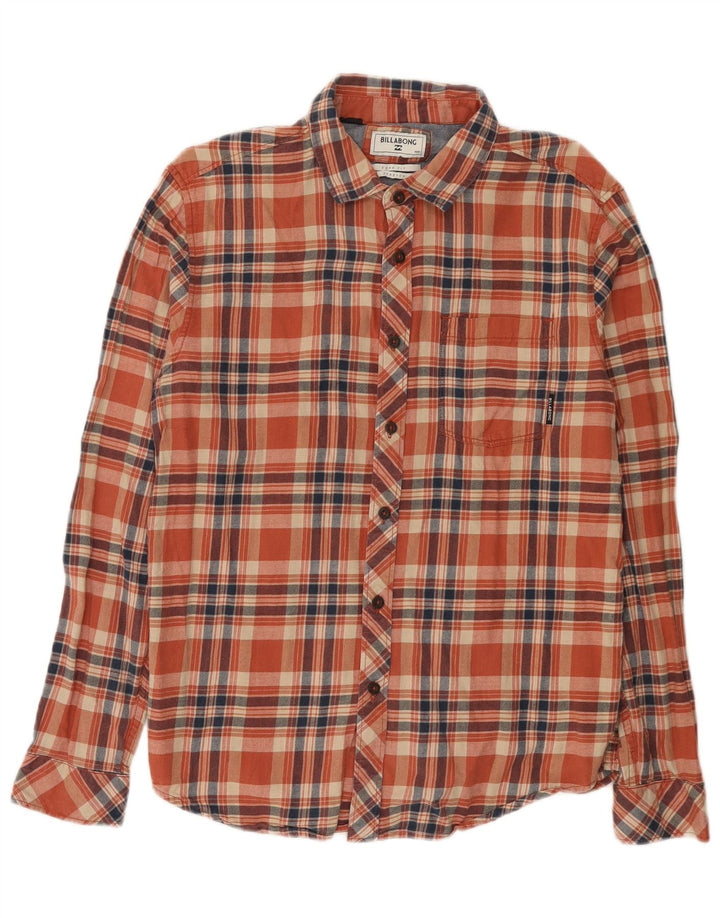 Camicia da uomo in flanella Billabong Core Fit, cotone a quadri rosso medio