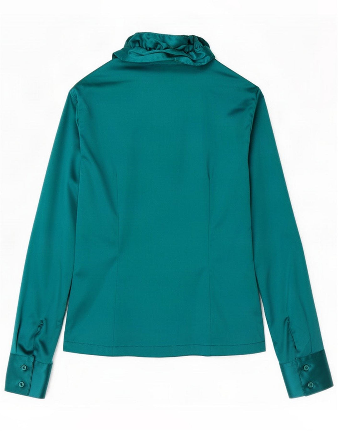 Naracamicie Camicetta da donna con volant sul davanti UK 10 Small Verde Poliestere
